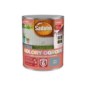Farba na drewno ceramikę kamień cegły 0,7L SZARY JASNY Kolory Ogrodu Sadolin