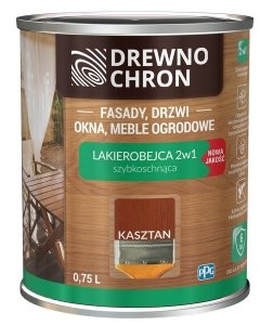 Drewnochron 2w1 Lakierobejca KASZTAN 0,75L drewna do