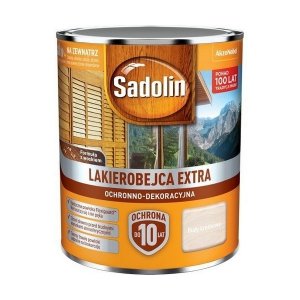 Sadolin Extra lakierobejca 0,75L BIAŁY KREMOWY 99 PÓŁMAT do drewna fasad domków okien drzwi
