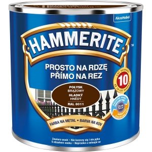 Hammerite Na Rdzę 0,25L BRĄZ-OWY RAL8011 POŁYSK hamerite farba