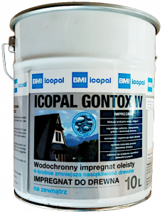 Gontox W 10L impregnat oleisty do drewna BEZBARWNY gontów zewnątrz Icopal