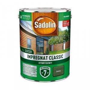 Sadolin Classic impregnat 4,5L ZIELONY do drewna clasic Hybrydowy płotów altanek fasad