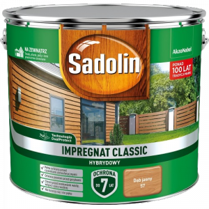 Sadolin Classic impregnat 9L DĄB JASNY 57 do drewna clasic Hybrydowy płotów altanek fasad