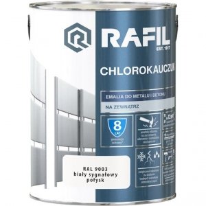 Rafil Chlorokauczuk 5L Biały RAL9003 farba emalia chlorokauczukowa sygnałowy