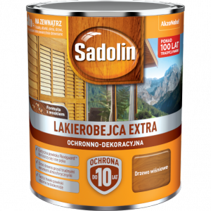 Sadolin Extra lakierobejca 0,75L DRZEWO WIŚNIOWE 88 PÓŁMAT do drewna fasad domków okien drzwi