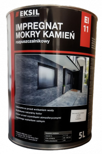 Impregnat do kamienia Mokry Kamień 10L rozpuszczalnikowy efekt mokrego kamienia EI 11 Eksil