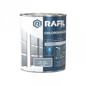 Rafil Chlorokauczuk 0,75L Szary Ciemny RAL7046 szara farba metalu betonu emalia chlorokauczukowa