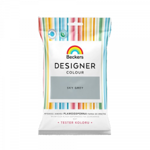 Beckers TESTER SKY GREY Designer Colour farba lateksowa mat-owa do ścian sufitów