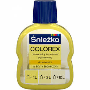 Śnieżka Colorex Pigment 100ml żółty słoneczny 12 barwnik do farby barwienia kolorowania