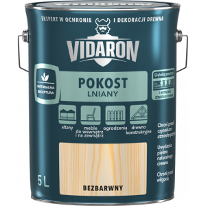 Vidaron Pokost Lniany 5L olej naturalny podkład impregnat grunt do drewna tynków