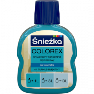 Śnieżka Colorex Pigment 100ml turkus błękitny 44 barwnik do farby barwienia kolorowania