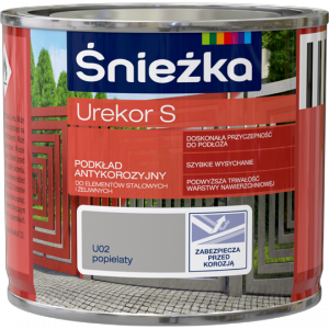 Śnieżka Urekor S 0,2L POPIELATY szary unikor minia podkład antykorozyjny farba przeciw rdzy