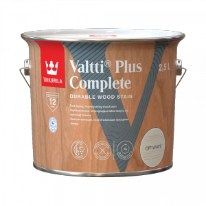 Tikkurila Lakierobejca 2,5L OFF WHITE biel złamana Valtti Plus Complete szybkoschnąca impregnująca
