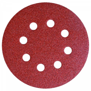 Krążek papier ścierny rzep 125mm 8 otw. gr.220 KLINGSPOR PS 18 EK samoprzylepny
