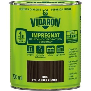 Vidaron Impregnat OGRODOWY 0,7L R08 Palisander Ciemny do drewna Ochronno-Dekoracyjny
