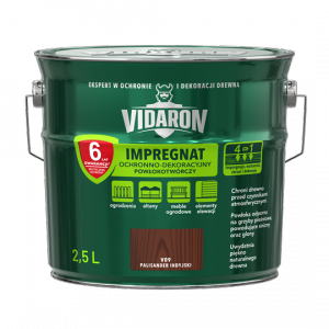 Vidaron Impregnat 2,5L V09 Palisander Indyjski do drewna powłokotwórczy ochronny ogrodzeń altan elewacji ochronny