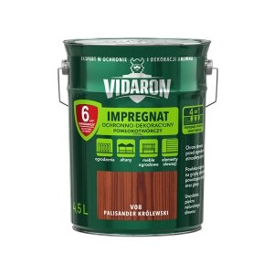 Vidaron Impregnat 4,5L V08 Palisander Królewski do drewna powłokotwórczy ochronny ogrodzeń altan elewacji ochronny