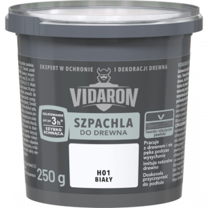 Vidaron Szpachla do Drewna 0,25kg BIAŁY H01 szpachlówka akrylowa gotowa zawiera terpentynę