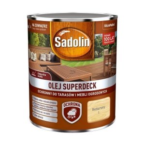 Sadolin Superdeck olej 0,75L BEZBARWNY 1 do drewna tarasów mebli ogrodowych mat