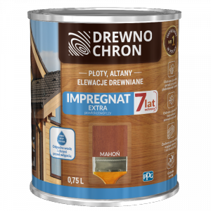 Drewnochron MAHOŃ 0,75L Impregnat Extra do drewna powłokotwórczy płotów altan elewacji
