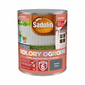 Farba na drewno ceramikę kamień cegły 0,7L SZARY CIEMNY Kolory Ogrodu Sadolin