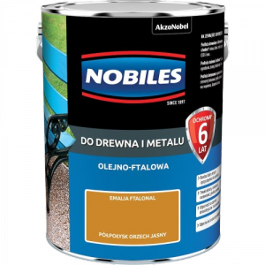 Nobiles olejna 5L ORZECH JASNY Ftalonal farba olejno-ftalowa drewna metalu betonu emalia