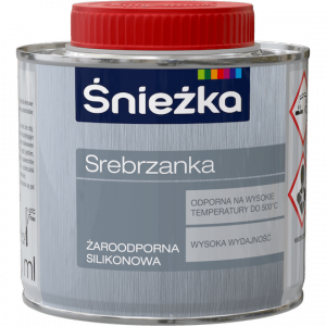 Śnieżka Srebrzanka Żaroodporna Silikonowa 0,2L termoodporna SREBRNA szybkoschnąca