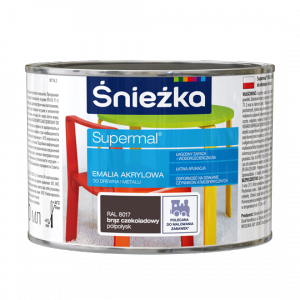 Śnieżka Emalia Akrylowa 0,4L BRĄZ-OWY RAL8017 CZEKOLADOWY PÓŁPOŁYSK Farba Supermal