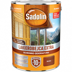 Sadolin Extra lakierobejca 5L MERBAU 40 PÓŁMAT do drewna fasad domków okien drzwi