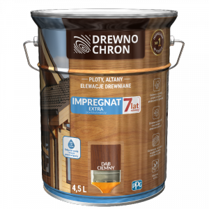 Drewnochron DĄB CIEMNY 4,5L Impregnat Extra do drewna powłokotwórczy płotów altan elewacji
