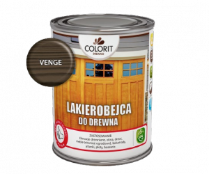 Colorit Lakierobejca Do Drewna 0,75L VENGE WENGE szybkoschnąca satynowa farba wodna boazerii elewacji okien drzwi
