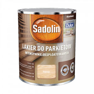 Sadolin Lakier Do Parkietów PÓŁMAT 0,75L podłóg schodów szybkoschnący wodny drewna Diamond intensywnie eksploatowanych