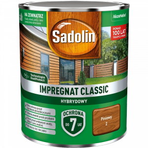 Sadolin Classic impregnat 0,75L PINIOWY PINIA 2 do drewna clasic Hybrydowy płotów altanek fasad