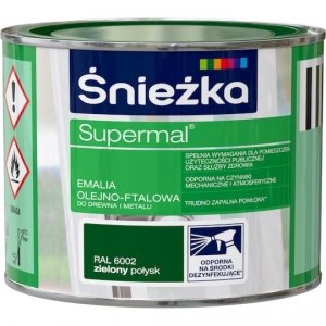 Śnieżka Emalia Olejna ZIELONY RAL6002 0,2L farba ftalowa Supermal