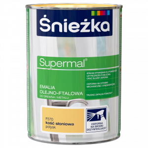 Śnieżka Olejna KOŚĆ SŁONIOWA F570 0,8L Supermal farba olejno-ftalowa drewna metalu emalia połysk