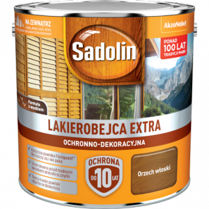 Sadolin Extra lakierobejca 2,5L ORZECH WŁOSKI 4 PÓŁMAT do drewna fasad domków okien drzwi