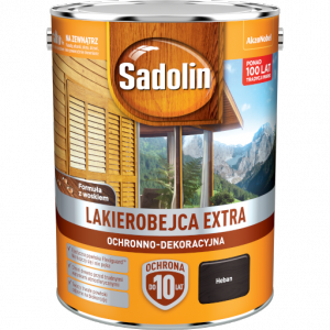 Sadolin Extra lakierobejca 5L HEBAN 5 PÓŁMAT do drewna fasad domków okien drzwi