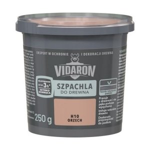 Vidaron Szpachla do Drewna 0,25kg ORZECH H10 szpachlówka akrylowa gotowa zawiera terpentynę