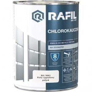 Rafil Chlorokauczuk 0,9L Biały RAL9003 farba emalia chlorokauczukowa sygnałowy