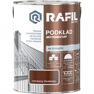 Rafil Podkład Antykorozyjny 5L Czerwony Tlenkowy farba grunt do Radach unikor