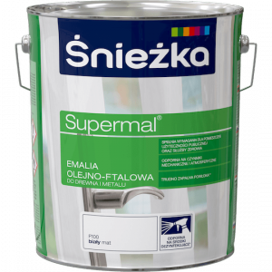 Śnieżka Olejna BIAŁY MAT F100 10L Supermal farba olejno-ftalowa drewna metalu emalia