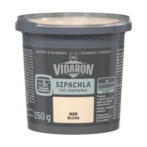 Vidaron Szpachla do Drewna 0,25kg OLCHA H08 szpachlówka akrylowa gotowa zawiera terpentynę
