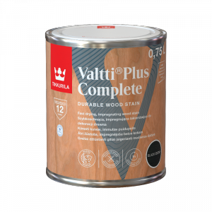 Tikkurila Lakierobejca 0,75L BLACK EBONY czarny Valtti Plus Complete szybkoschnąca impregnująca