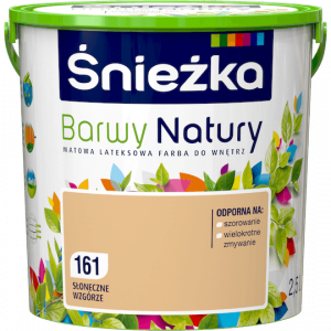 Śnieżka Barwy Natury 2,5L Słoneczne Wzgórze 161 mat farba do wnętrz ścian sufitów emulsja