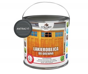 Colorit Lakierobejca Drewna 2,5L ANTRACYT-OWY szybkoschnąca satynowa farba do