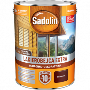 Sadolin Extra lakierobejca 5L PALISANDER 9 PÓŁMAT do drewna fasad domków okien drzwi