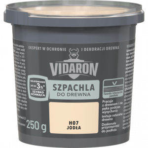 Vidaron Szpachla do Drewna 0,25kg JODŁA H07 szpachlówka akrylowa gotowa zawiera terpentynę