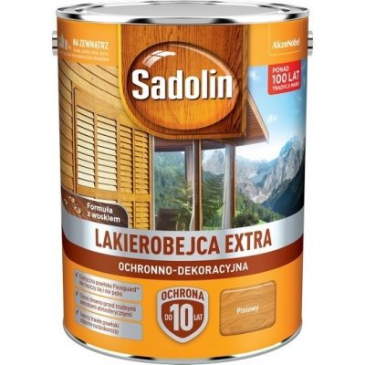 Sadolin Extra lakierobejca 5L PINIA PINIOWY 2 drewna