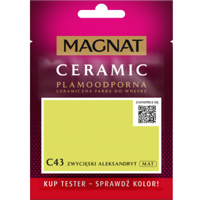 MAGNAT Ceramic TESTER C43 Zwycięski Aleksandryt ceramik ceramiczna farba do wnętrz plamoodporna