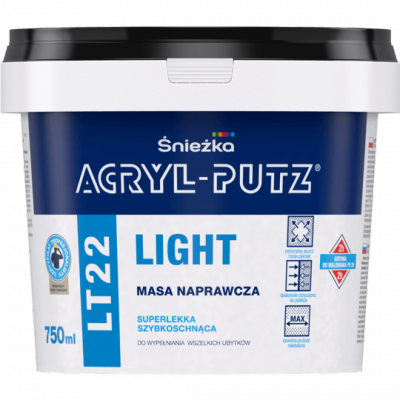 Acryl-Putz LT22 Light 750ml szpachla do dziur Masa naprawcza szybkoschnąca